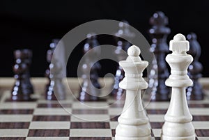 White Chess King And Queen