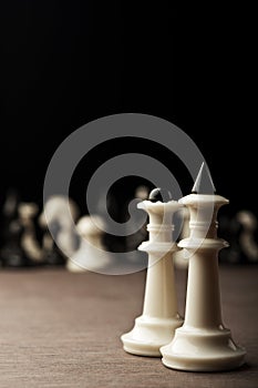 White chess kings and queen