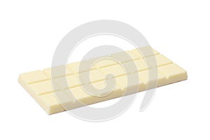 White chocolate bar isolated on a white background