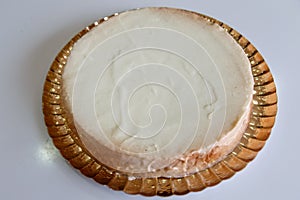 White chocolate cake in detail