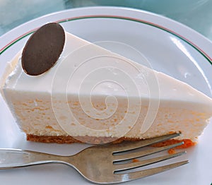 White chocolate cheese cake.