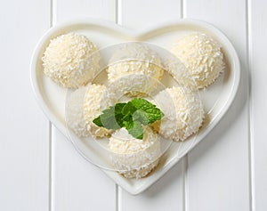 White Chocolate and Coconut Truffles