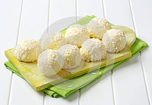 White Chocolate and Coconut Truffles