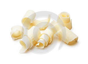 White chocolate curls