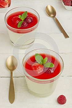 White chocolate panna cotta