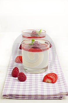 White chocolate panna cotta