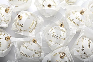 White christmas balls