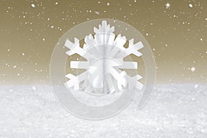 White Christmas snow flake decoration