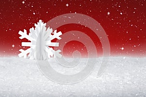 White Christmas snow flake decoration