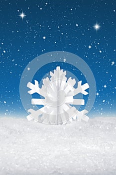 White Christmas snow flake decoration