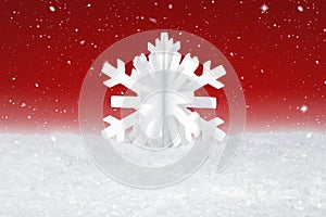 White Christmas snow flake decoration