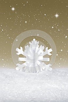 White Christmas snow flake decoration