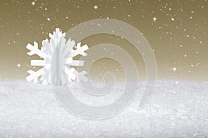 White Christmas snow flake decoration