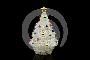 White christmas tree with ornaments