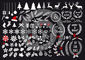 White Christmas, vector set