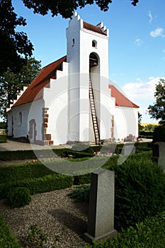 White church in countryside