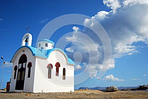 White church on crete
