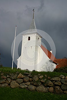 white church, denmark photo
