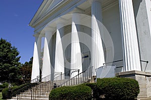 White Church with Doric Columns photo