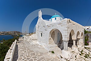 White Church in Parikia, Paros island, Cyclades