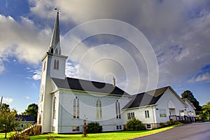 White church with steeple