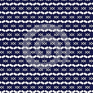 white circle and cross sign striped pattern on dark blue background