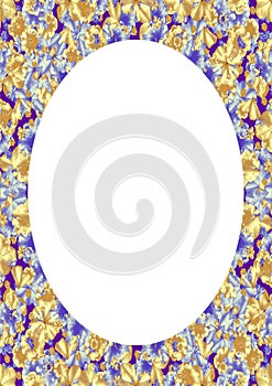 Circle Frame Background with Decorated Borders