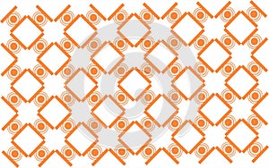 White circle squere combination geometrical shape repetitive local ethnic pattern background photo