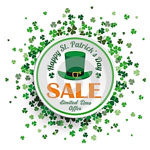 White Circle St Patricks Day Sale