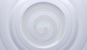 White circular background. Vector illustration