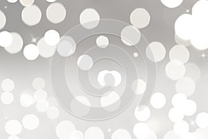 White circular bokeh background