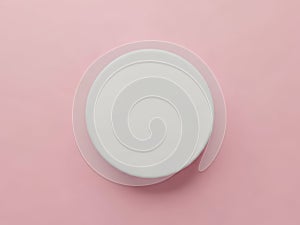 White circular object isolated on white background