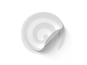 White circular object isolated on white background