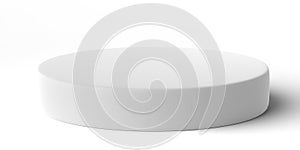 White circular object isolated on white background
