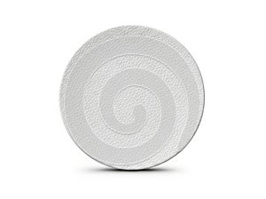 White circular object isolated on white background