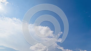 White cirrostratus and Beautiful sky with white cloud time lapse with copy space