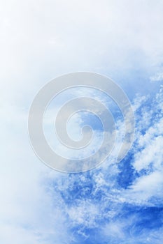 White cirrus clouds blue sky background, cumulus cloud texture, cloudy skies, cloudscape, heaven, cloudiness, ozone, overcast