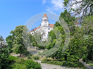 White city castle in the center of Bratislava Slovakia