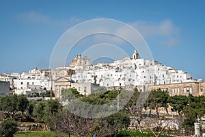 White city Ostuni panorama, Italy