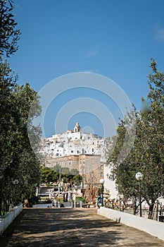 White city Ostuni panorama, Italy