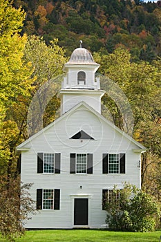 White clapboard church