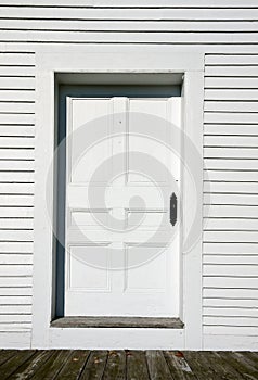 White Clapboard Church Door