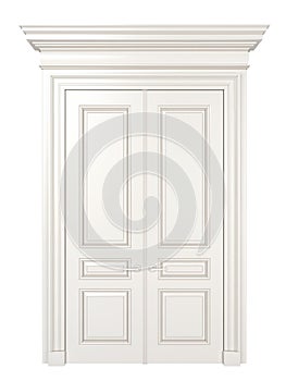 Biely klasický dvere 