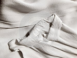 White classical elegant fabric. Background design, photography. Textile, fabric template, modern new