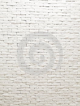 White clay brick wall facade interior design for pattern wallpaper, background and backdrop.