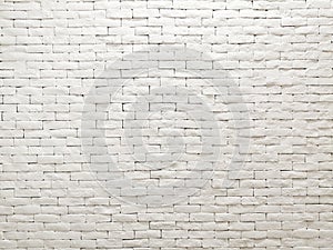 White clay brick wall facade interior design for pattern wallpaper, background and backdrop.