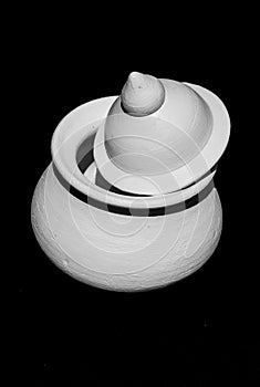 White clay pot