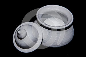 White clay pot