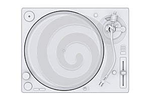 White Clay Style Professional DJ Turntable Vinyl Record Player.