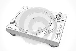 White Clay Style Professional DJ Turntable Vinyl Record Player.